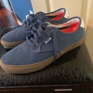 Blue suede vans never been worn before